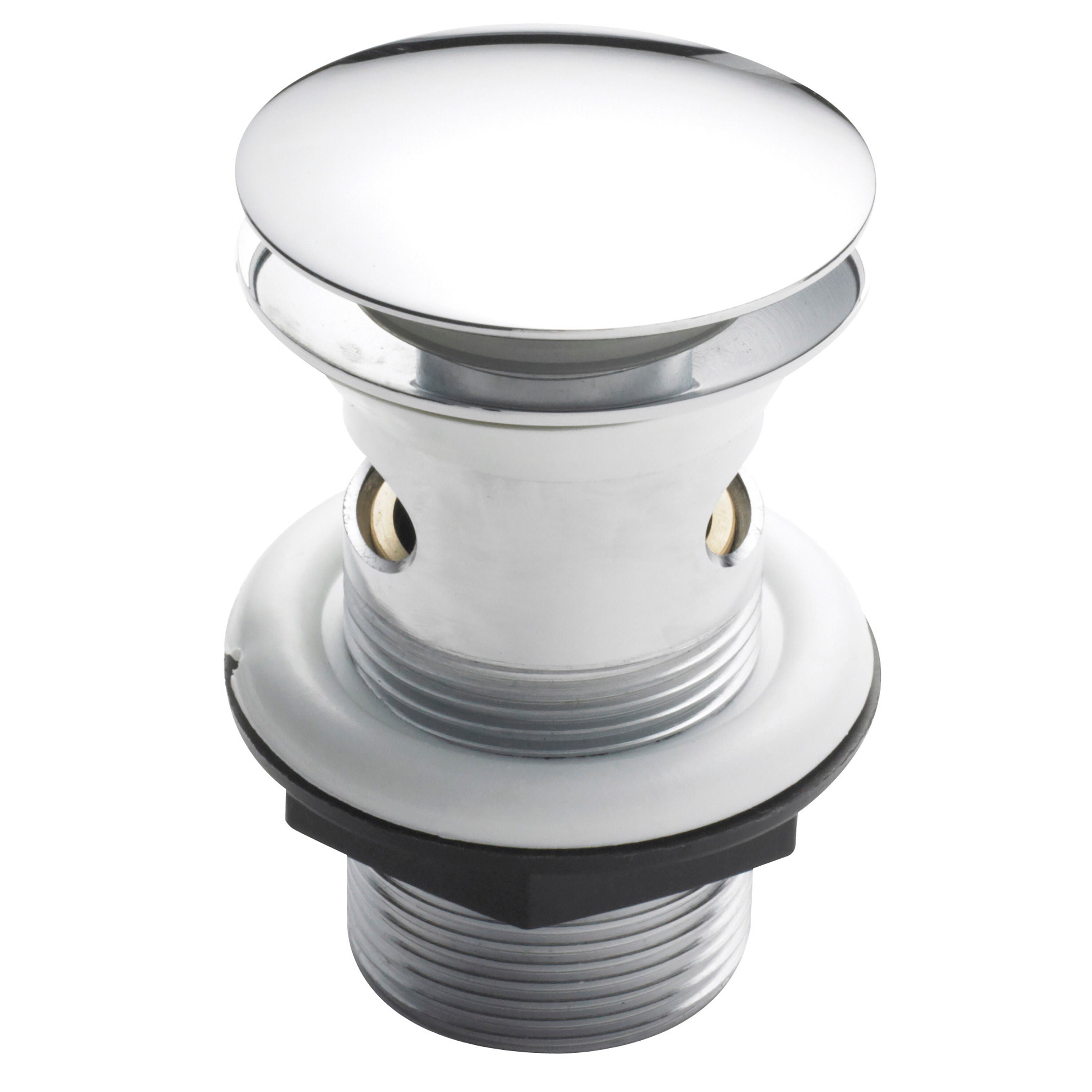 Chrome Push Button Basin Waste