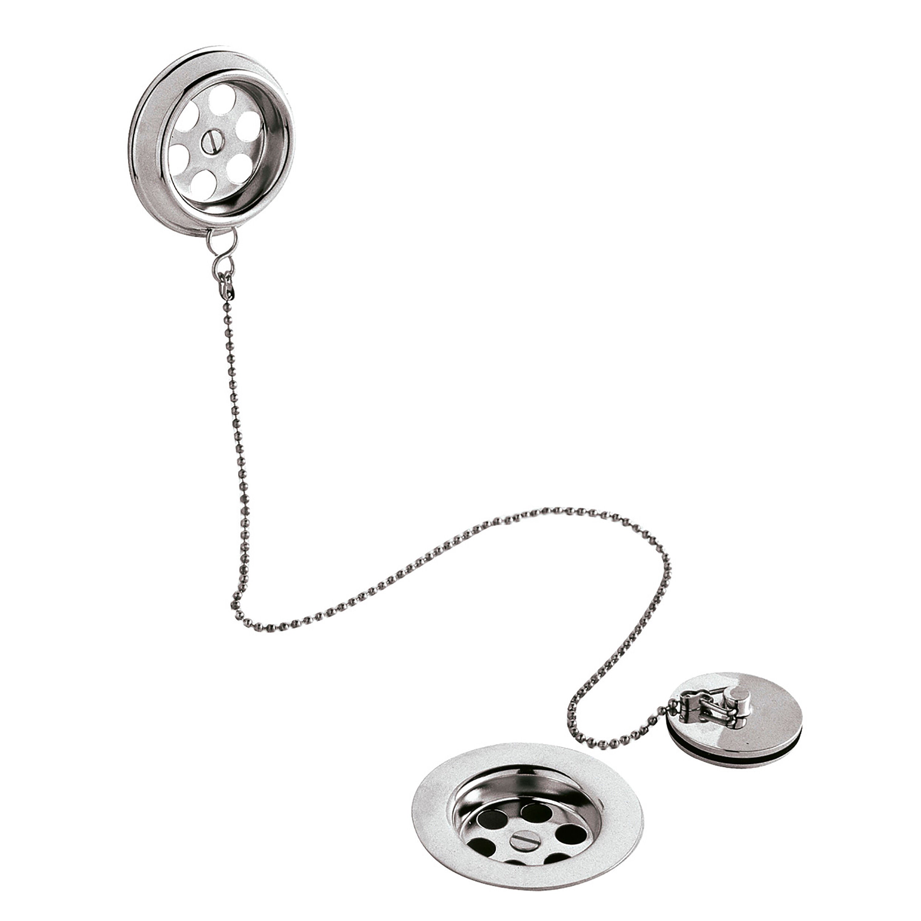 Chrome Bath Plug With Chain Bath Waste