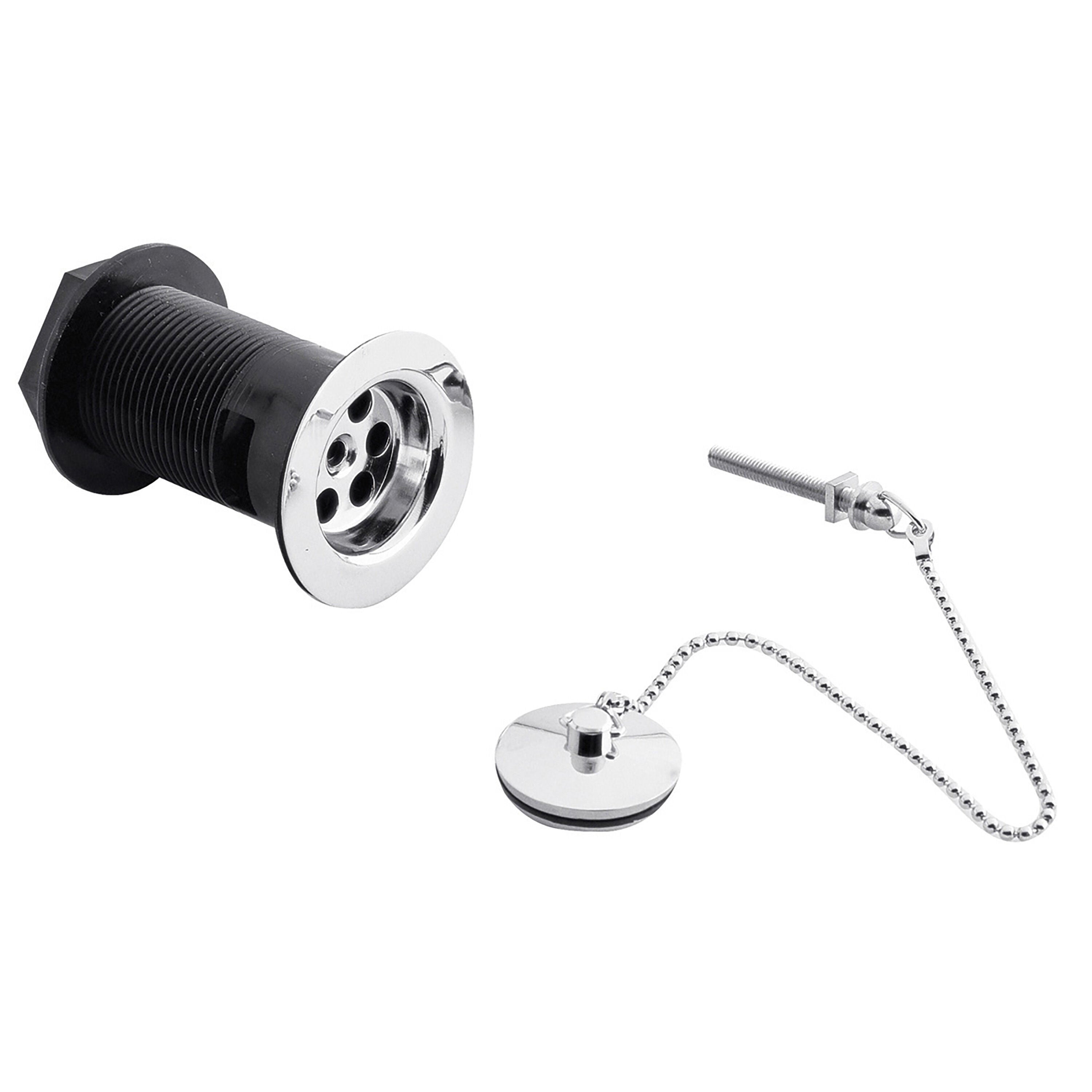 Chrome Plug With Chain Basin Waste