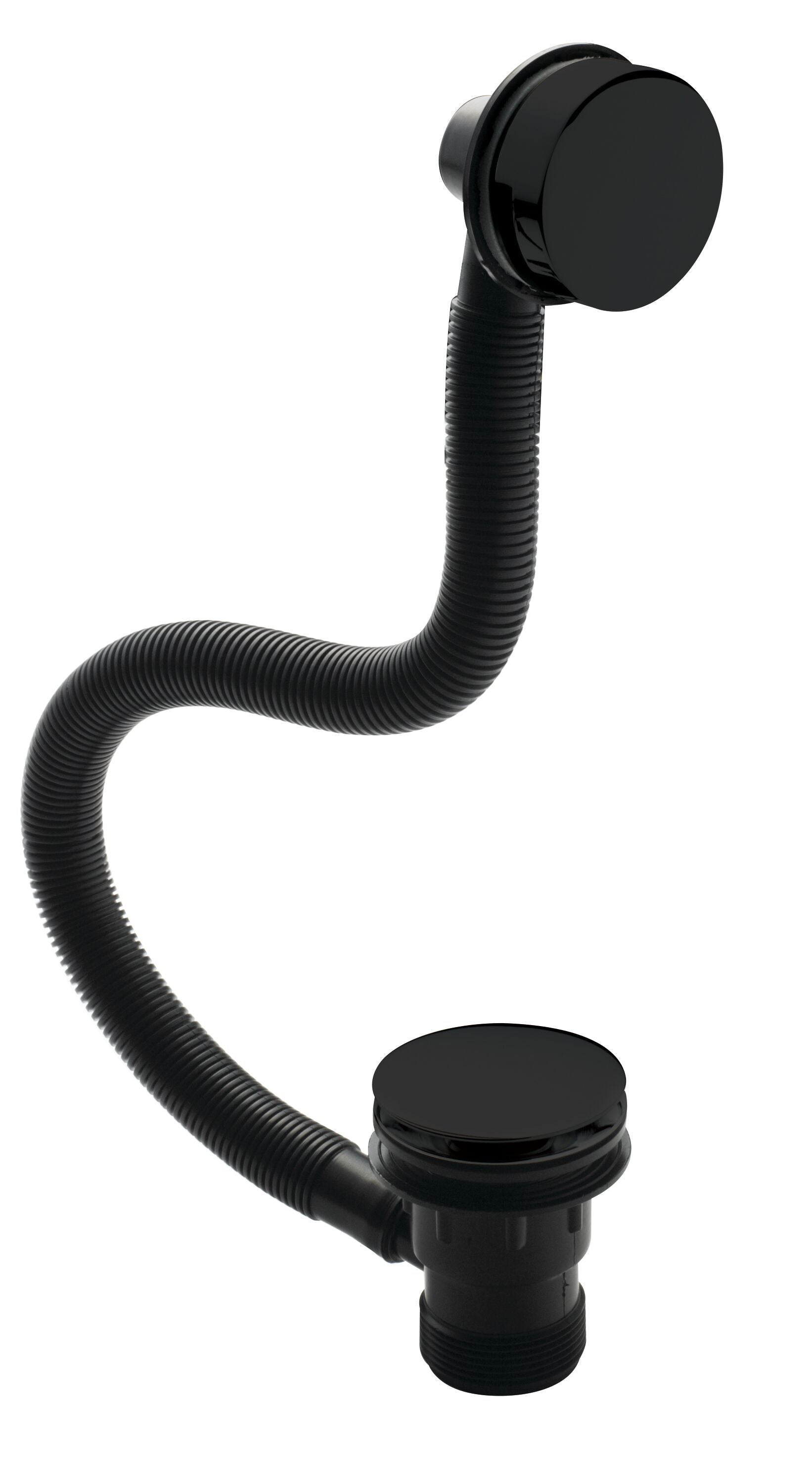 nuie Matt Black Push Button Bath Waste