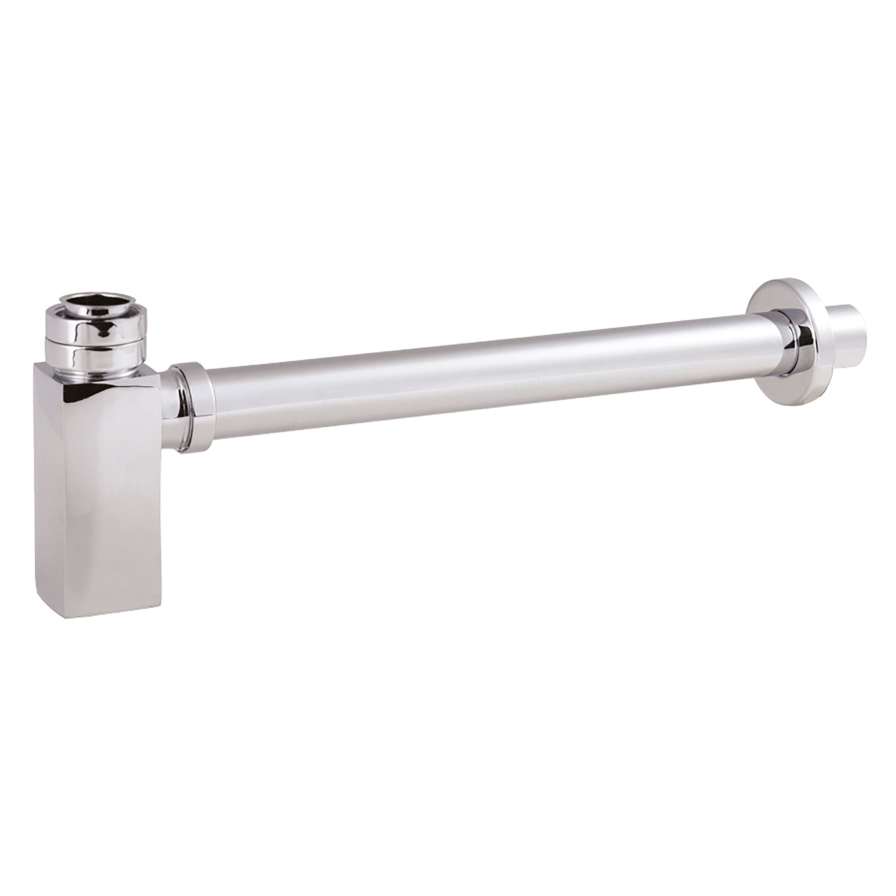 Square Chrome Bottle Trap - 300mm Extension