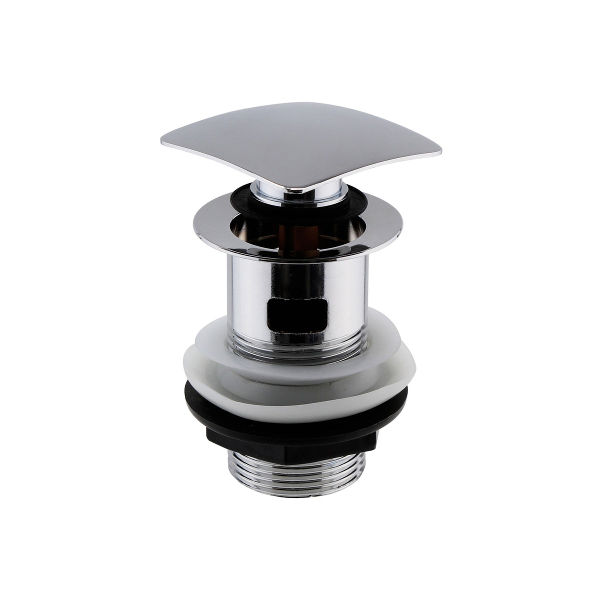 Nuie Square Slotted Push Button Basin Waste