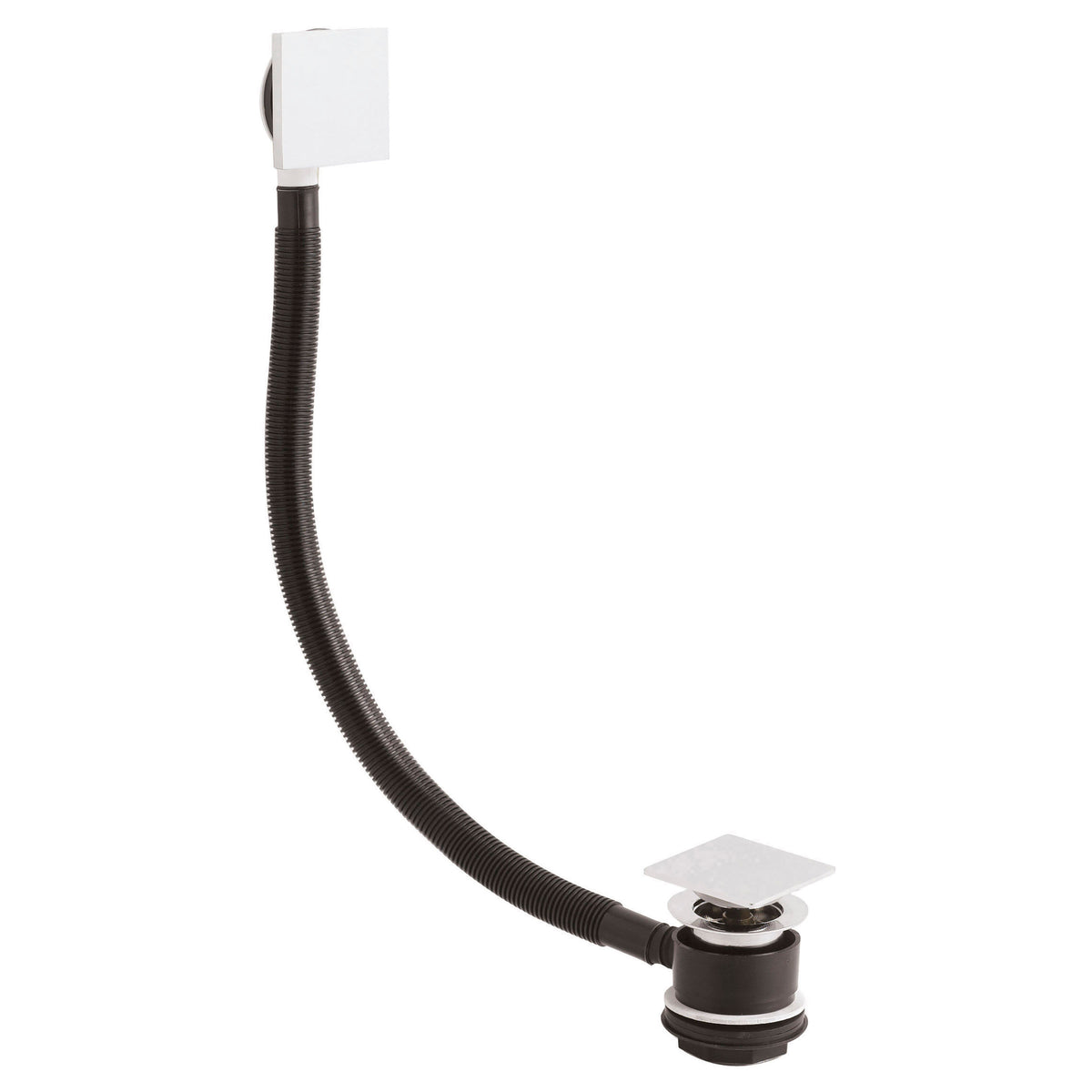 Nuie Square Push Button Bath Waste and Overflow