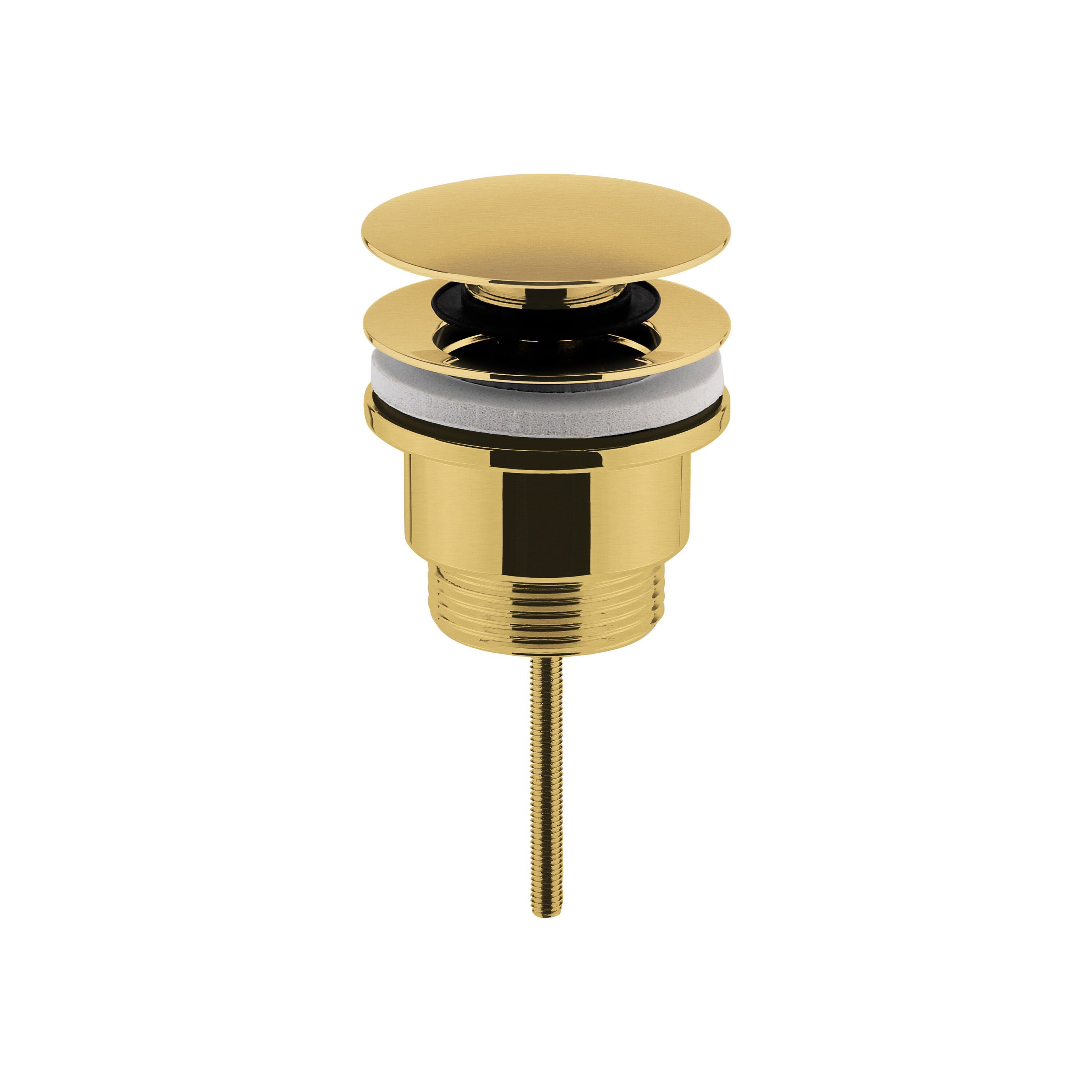 Brushed Brass Universal Push Button Basin Waste