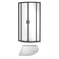 nuie Rene 800mm Chrome Quadrant Shower Enclosure With White Tray and Chrome