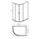 Rene 1200 x 800mm Left Hand Offset Quadrant Shower Enclosure, Tray & Square Thermostatic Shower Package - Chrome