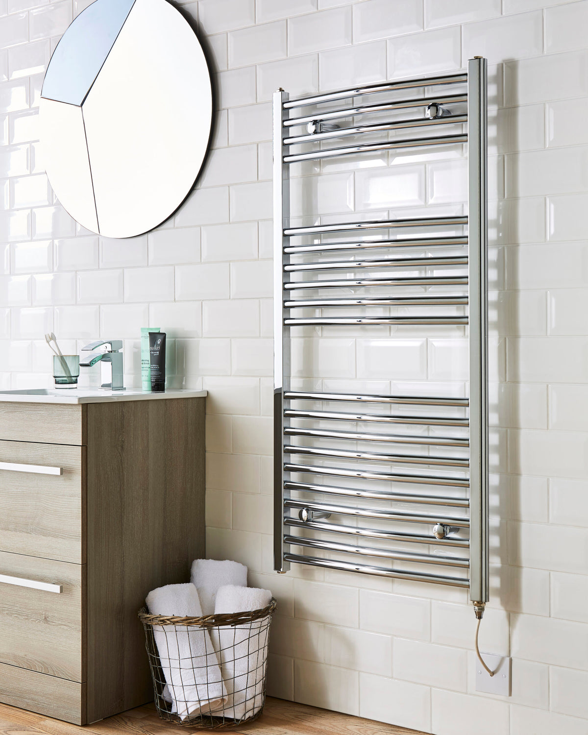 Electric Straight Towel Rail 500 x 1200mm 300W - ESTR512C - ESTR512C 1