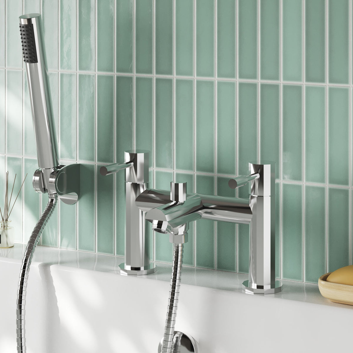 nuie Series Two Chrome Bath Shower Mixer - Lifestyle image