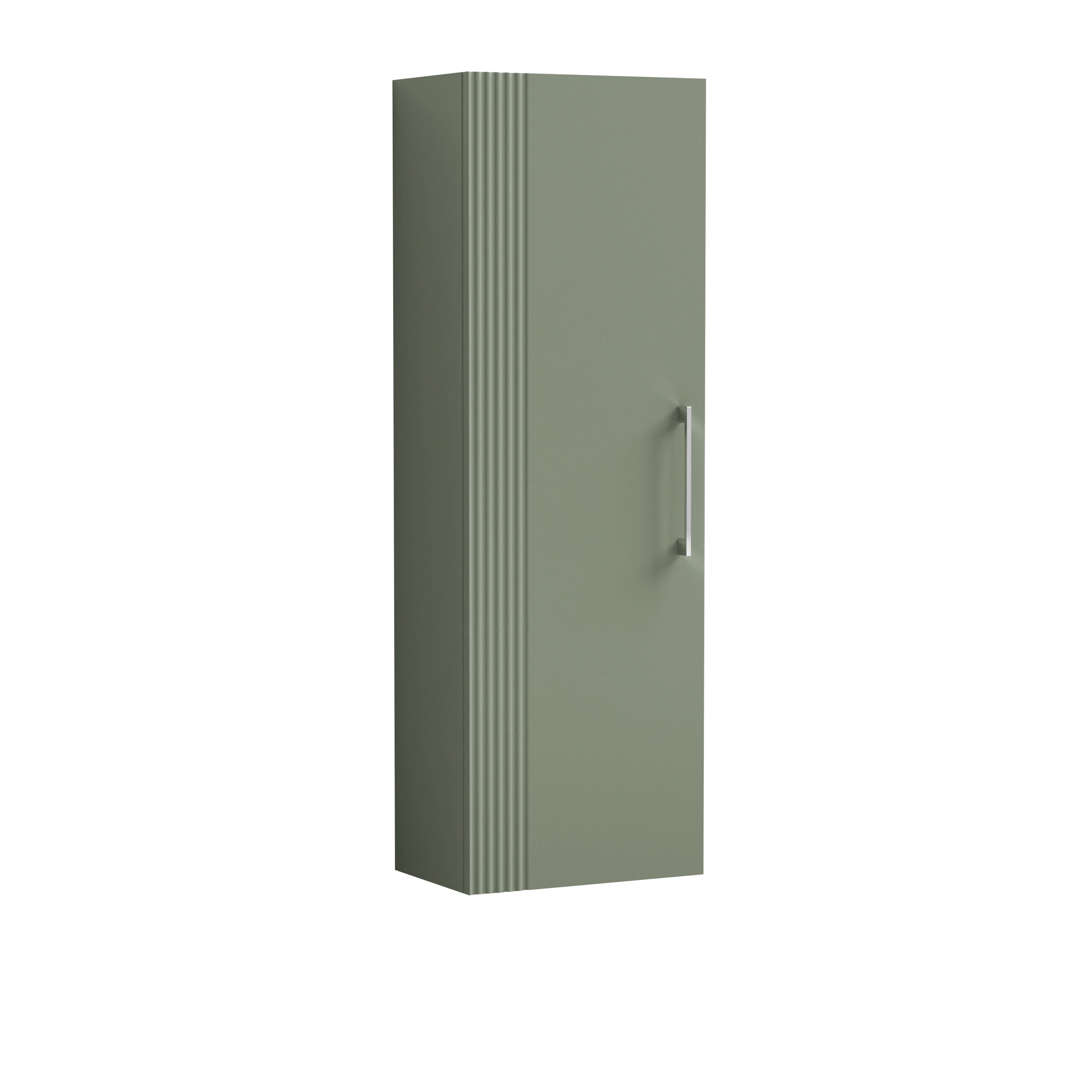 nuie Deco 400mm Satin Green Wall Hung Tall Cabinet