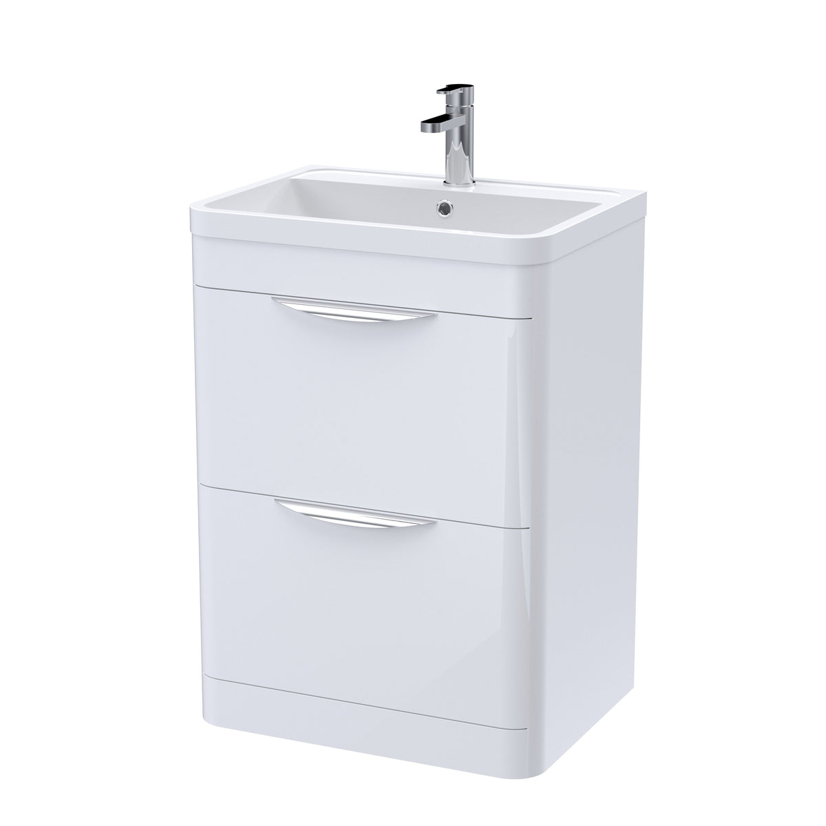 Nuie Parade 600mm 2 Drawer Floor Standing Vanity Unit With Basin