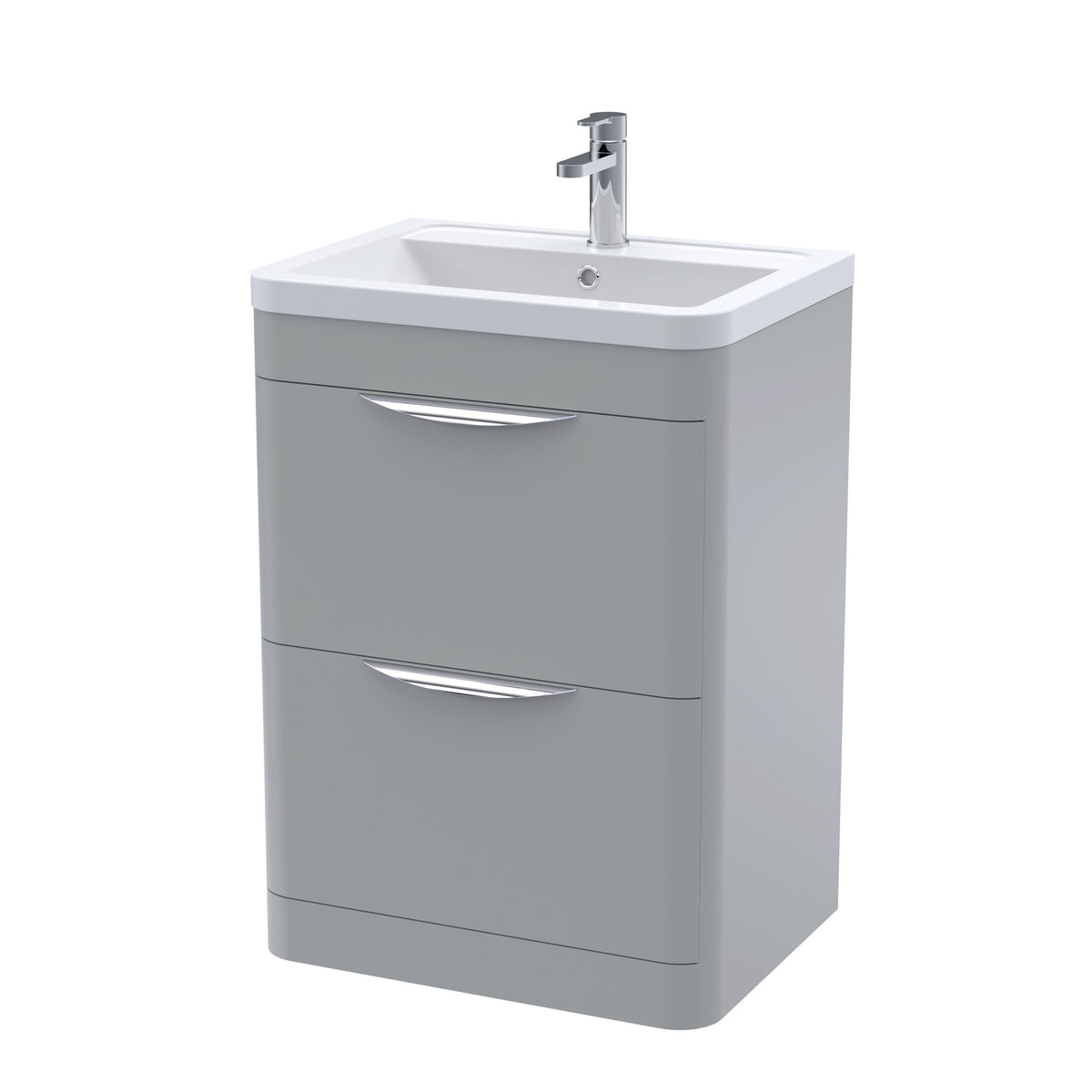 Nuie Parade 600mm 2 Drawer Floor Standing Vanity Unit With Basin