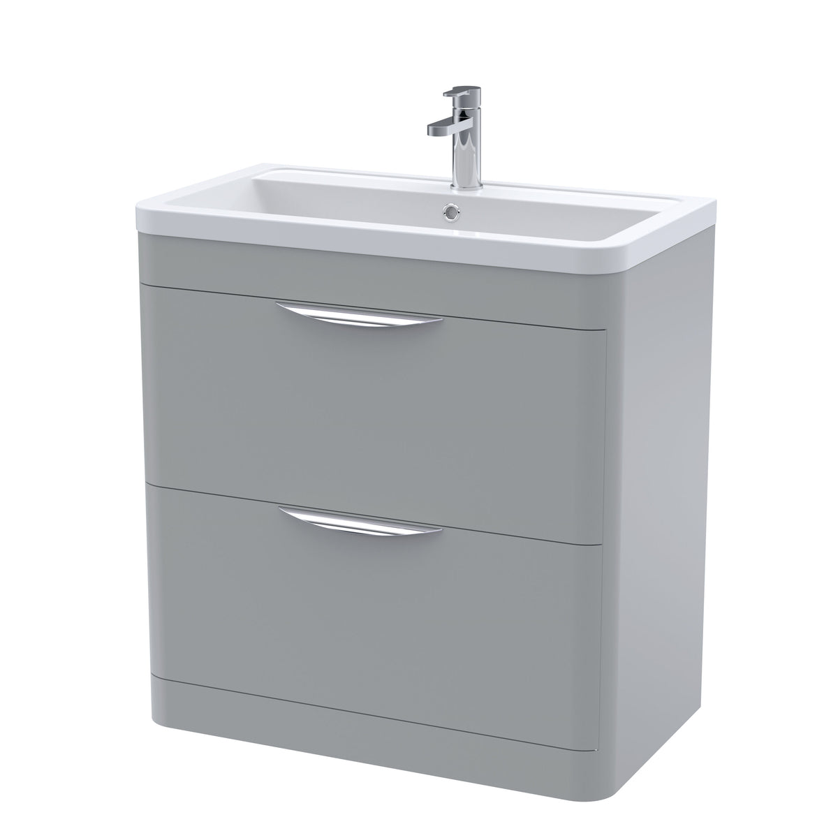 Nuie Parade 800mm 2 Drawer Floor Standing Vanity Unit With Basin