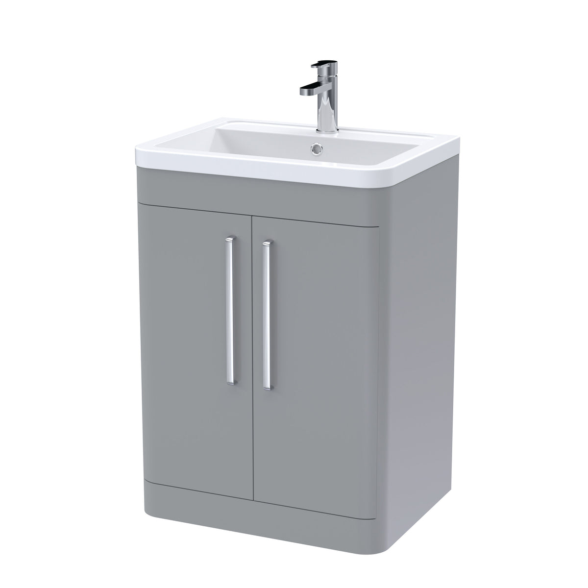 Nuie Parade 600mm 2 Door Floor Standing Vanity Unit With Basin