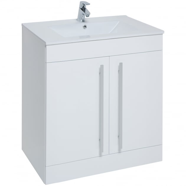 Purity 800mm 2 Door Floor Standing Unit White - FUR040PU - FUR040PU 2