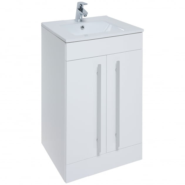 Purity 390. 500mm 2 Door Floor Standing Unit White - FUR125PU