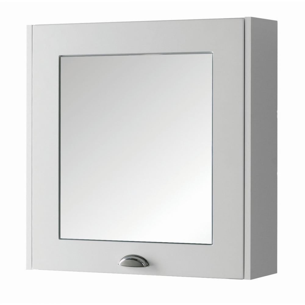 Astley 600mm Mirror Cabinet Matt White - FUR504AS