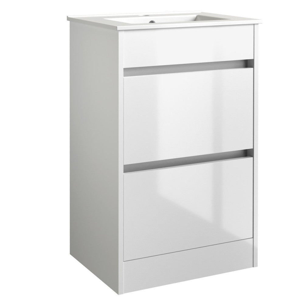 City 500x390mm Floor Standing Unit White - FUR705CI