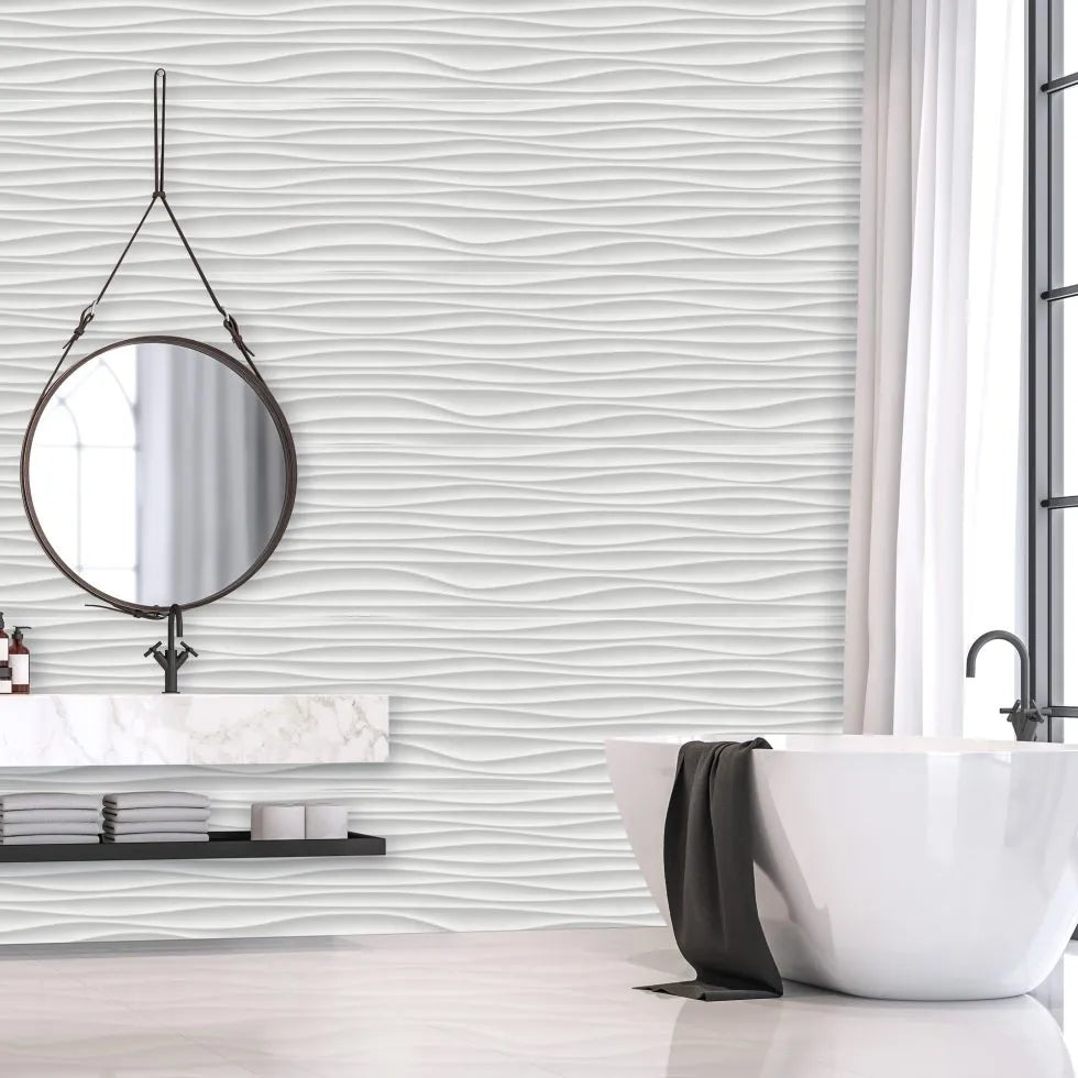 Modura Full Wave Matt PVC Bathroom Panel 1000 x 2400 x 10mm
