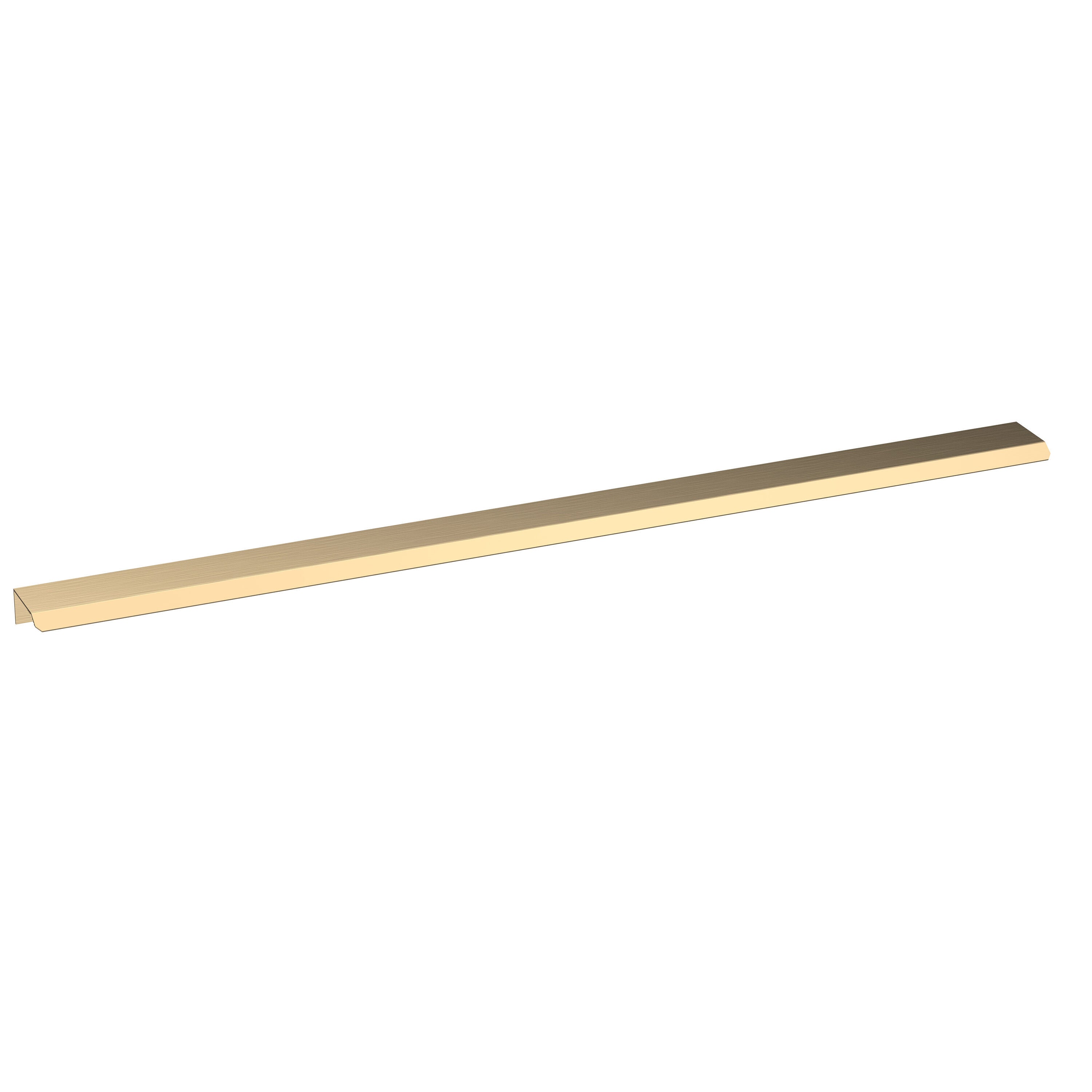 500mm Brushed Brass Finger Pull Handle