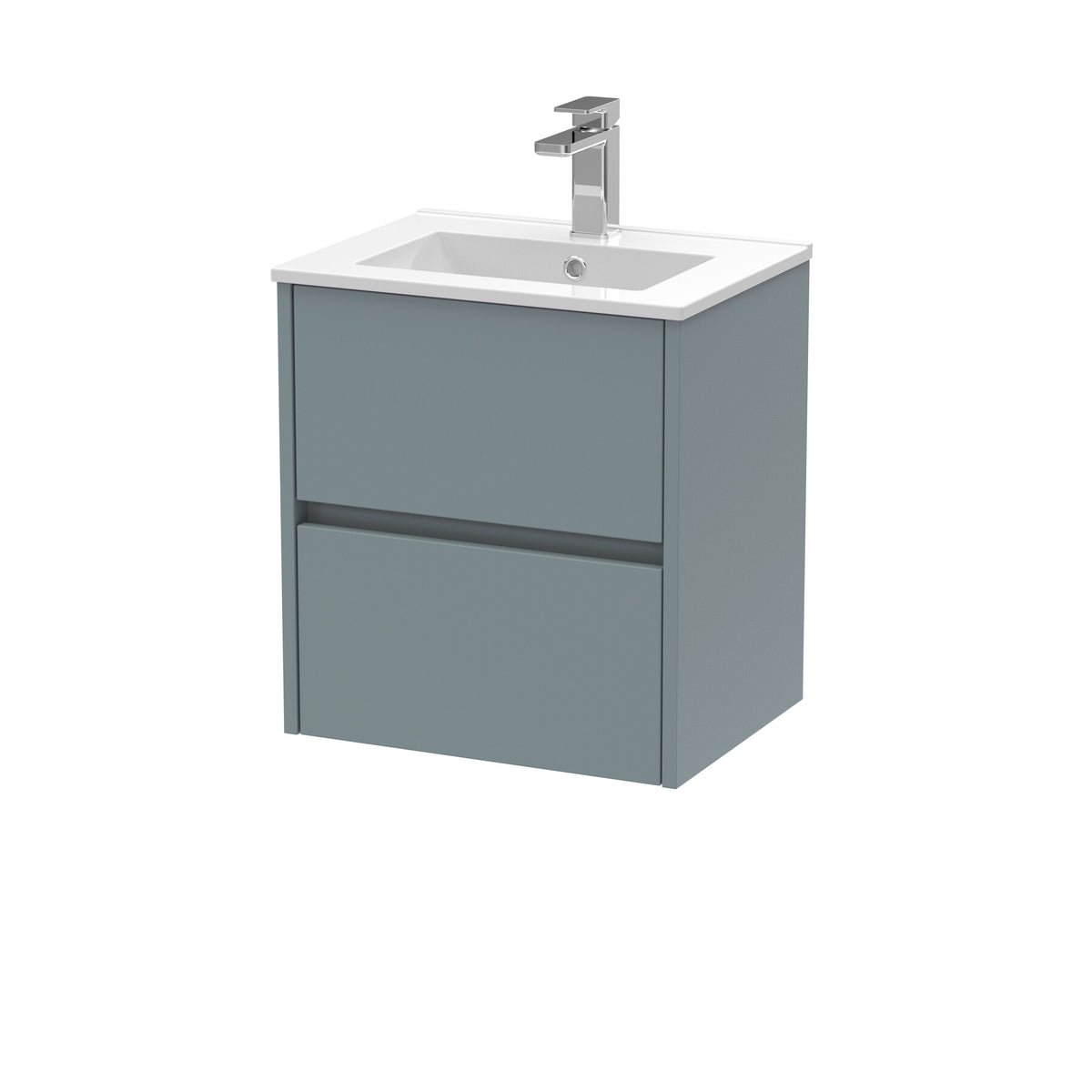 Nuie Havana 500mm 2 Drawer Wall Hung Vanity Unit With Minimalist Basin