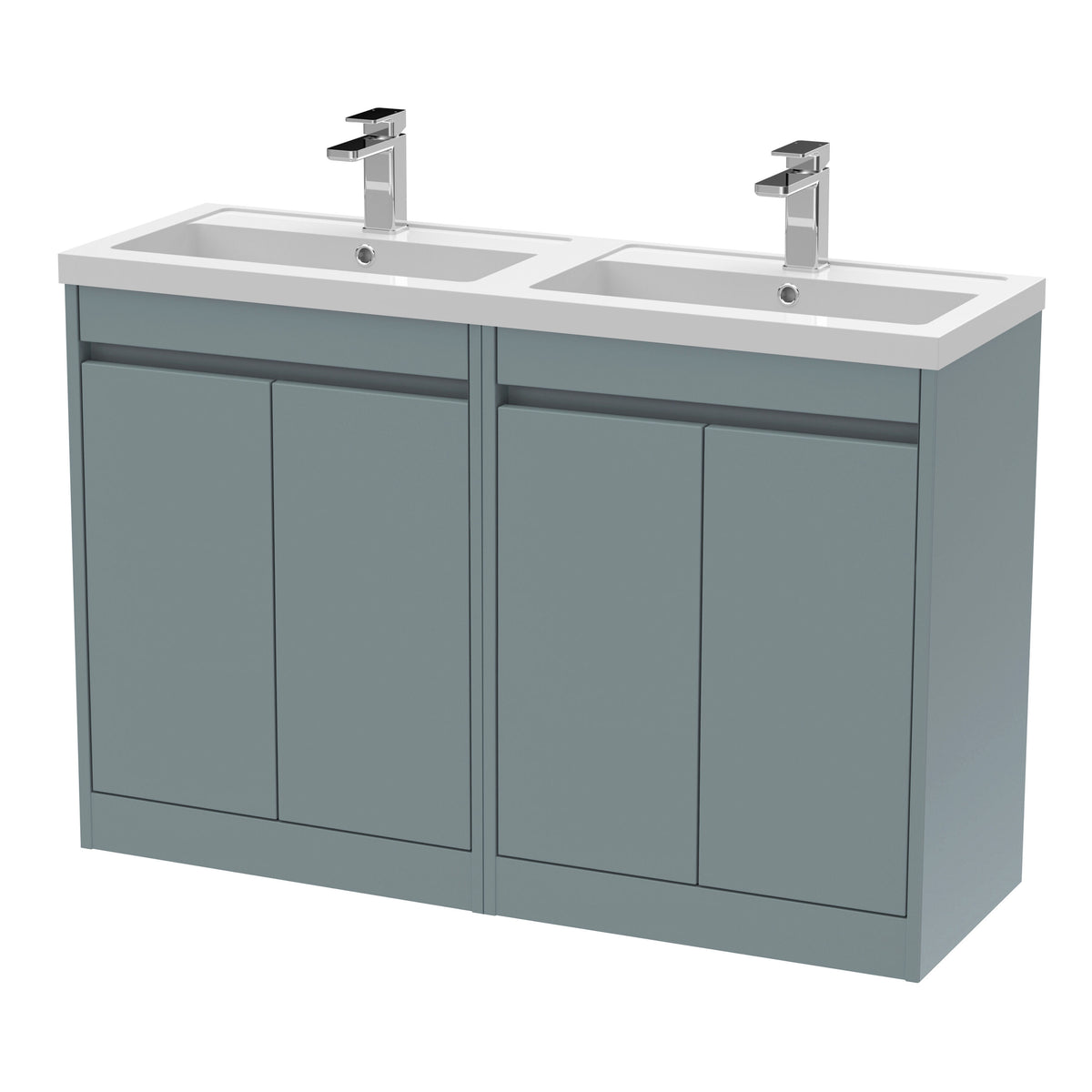 Nuie Havana 1200mm 4 Door Floor Standing Vanity Unit With Ceramic Basin