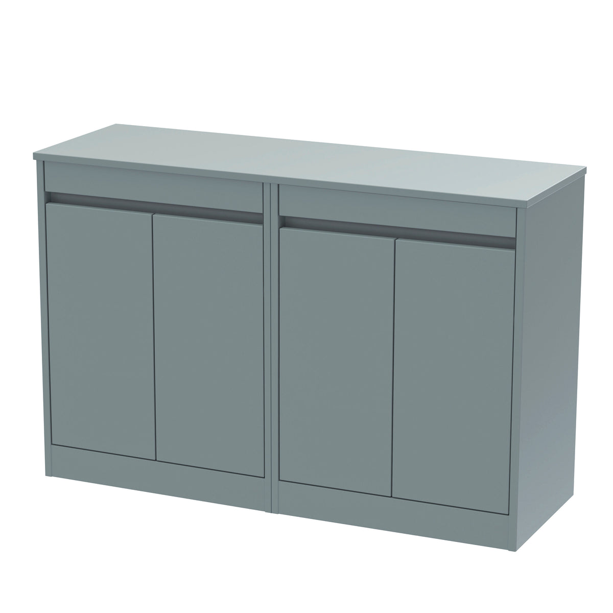 Nuie Havana 1200mm 4 Door Floor Standing Vanity Unit With Co-ordinating Worktop