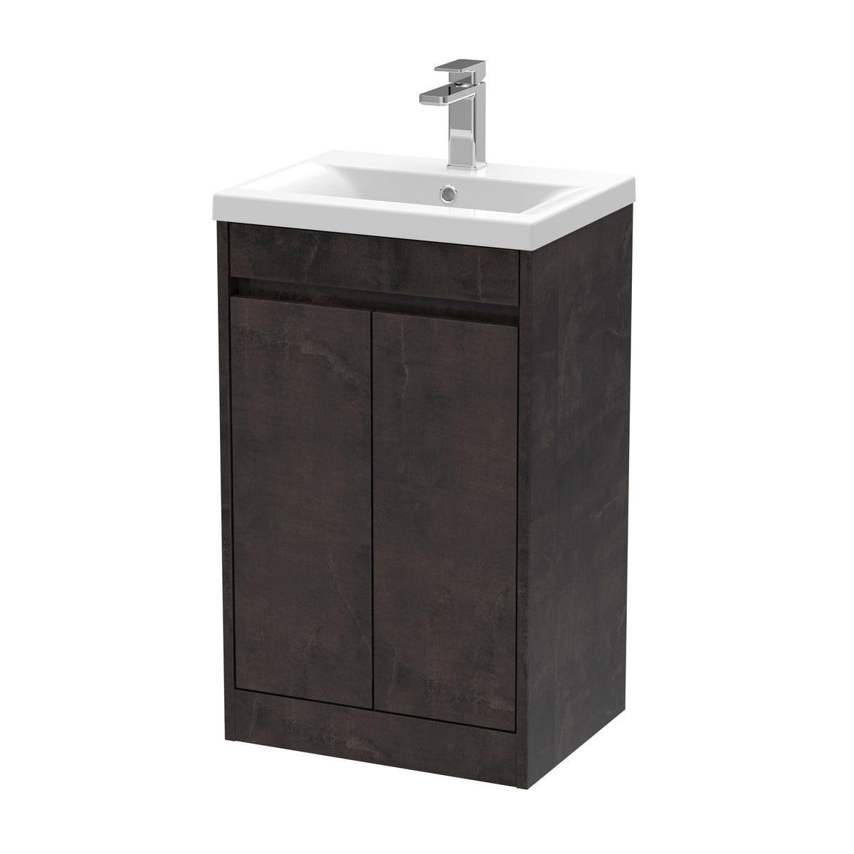 Nuie Havana 500mm 2 Door Floor Standing Vanity Unit With Mid-Edge Basin