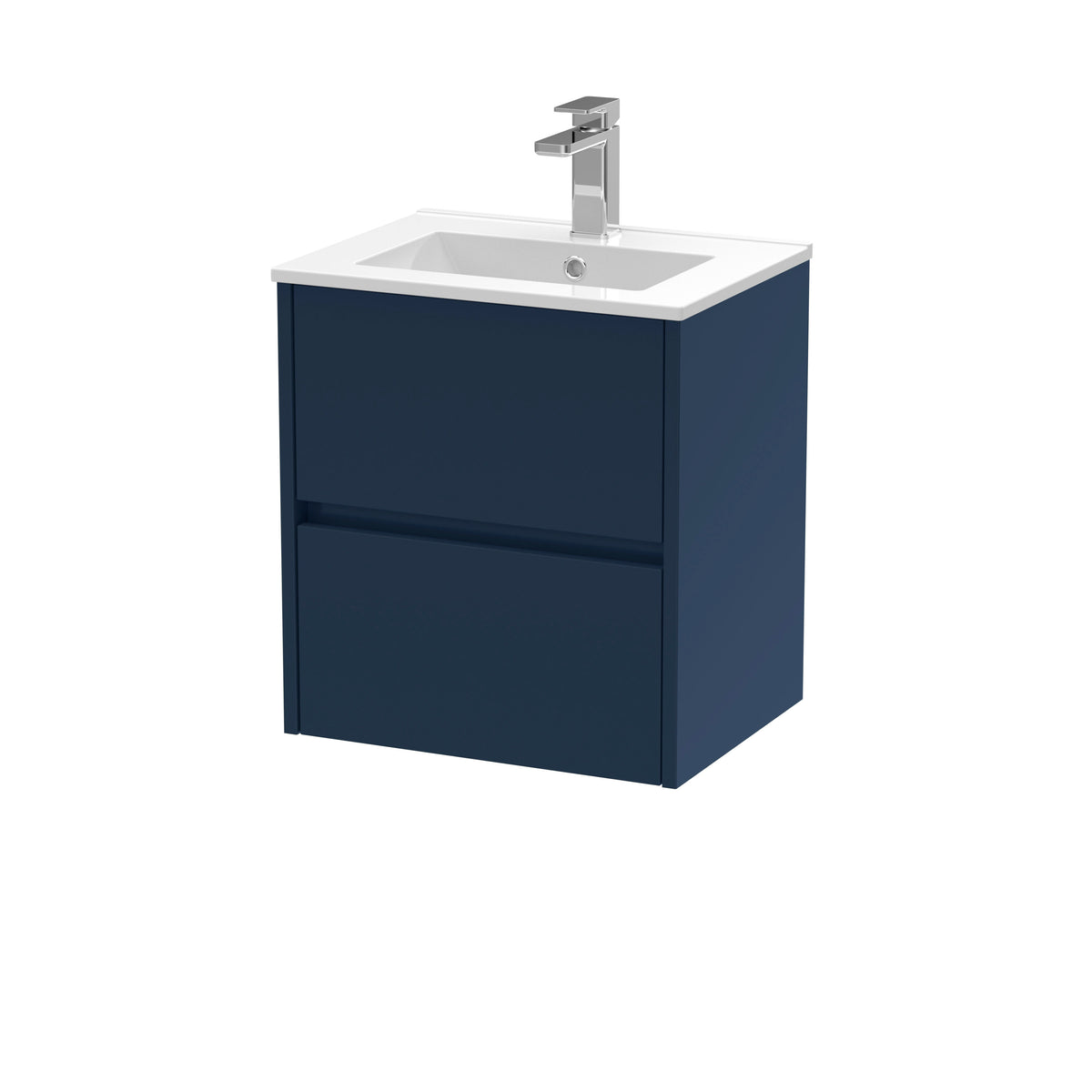 Nuie Havana 500mm 2 Drawer Wall Hung Vanity Unit With Minimalist Basin
