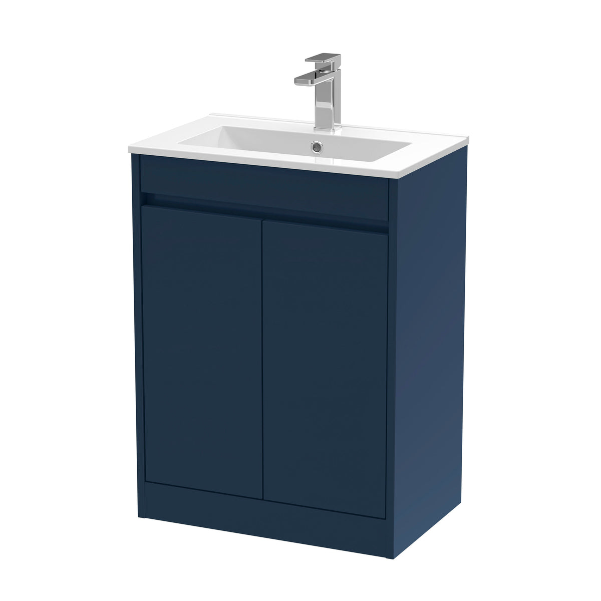 Nuie Havana 600mm 2 Door Floor Standing Vanity Unit With Minimilist Basin
