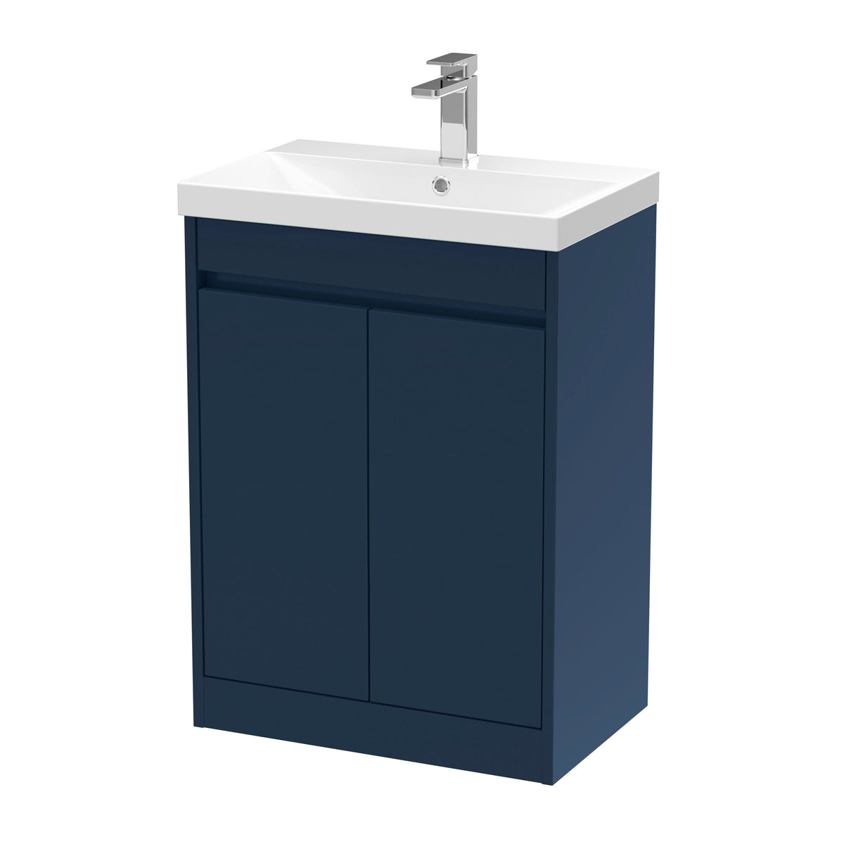 Nuie Havana 600mm 2 Door Floor Standing Vanity Unit With Thin-Edge Basin