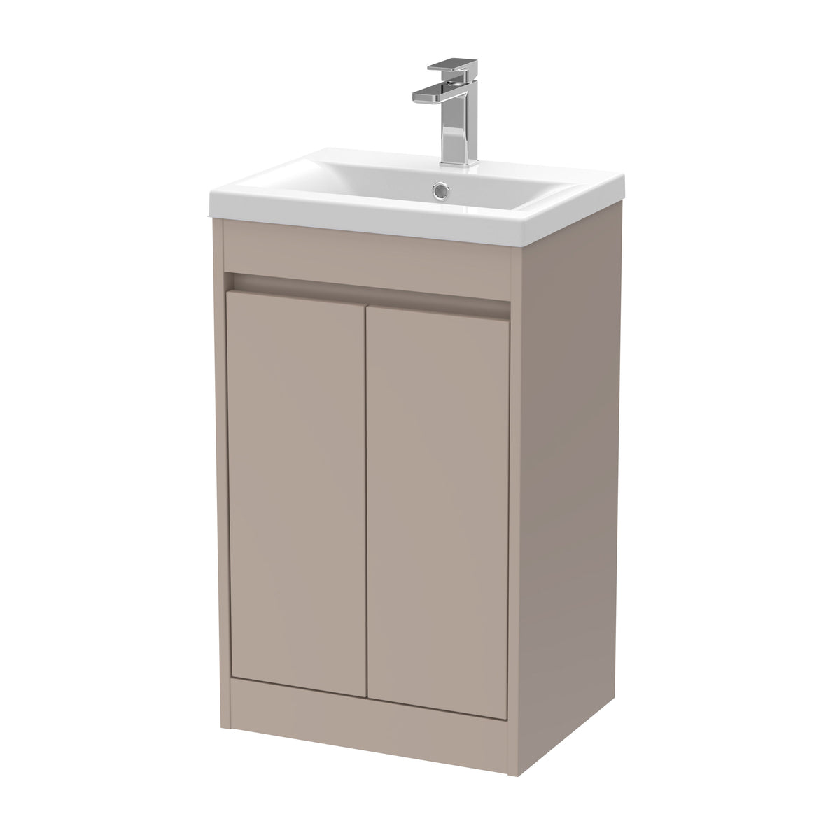 Nuie Havana 500mm 2 Door Floor Standing Vanity Unit With Mid-Edge Basin