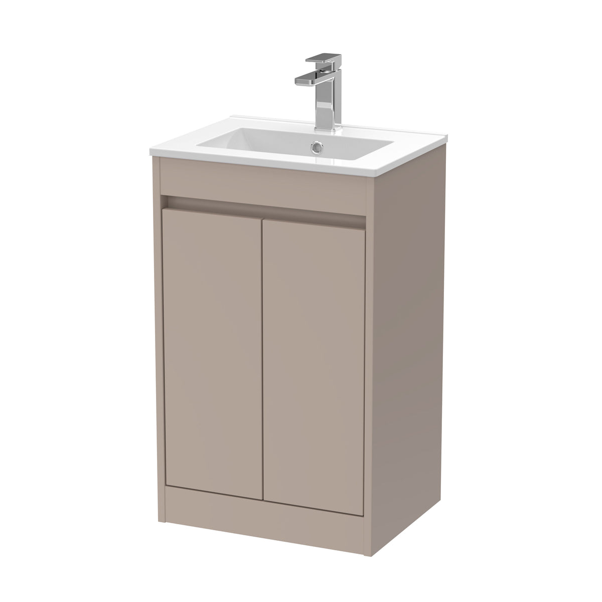 Nuie Havana 500mm 2 Door Floor Standing Vanity Unit With Minimilist Basin
