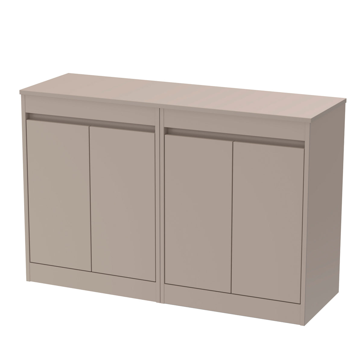 Nuie Havana 1200mm 4 Door Floor Standing Vanity Unit With Co-ordinating Worktop