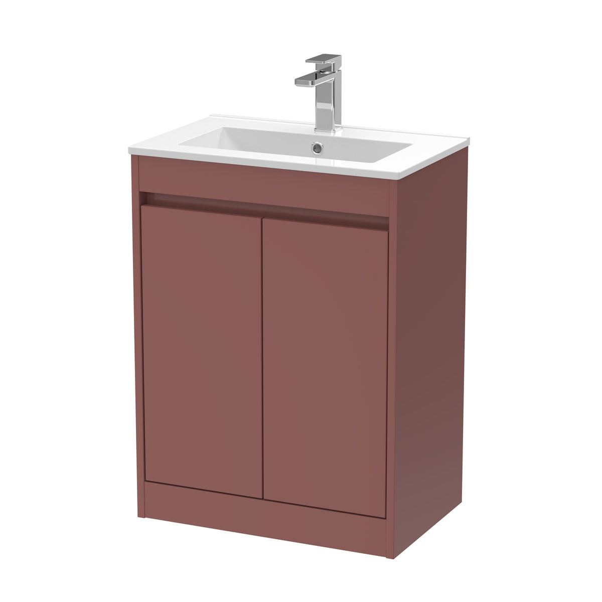 Nuie Havana 600mm 2 Door Floor Standing Vanity Unit With Minimilist Basin
