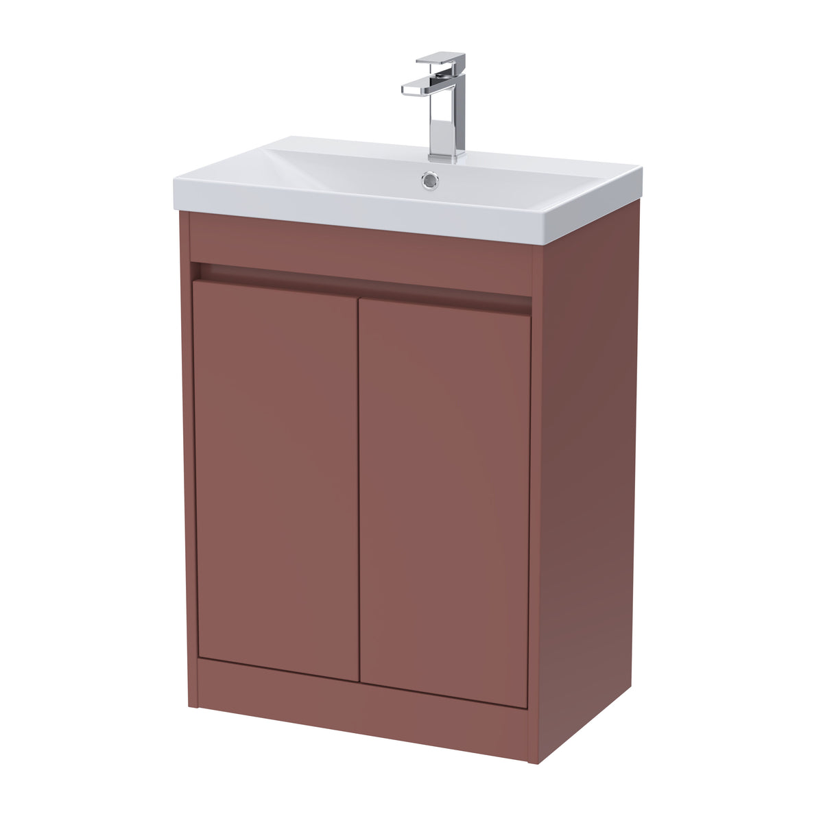 Nuie Havana 600mm 2 Door Floor Standing Vanity Unit With Thin-Edge Basin