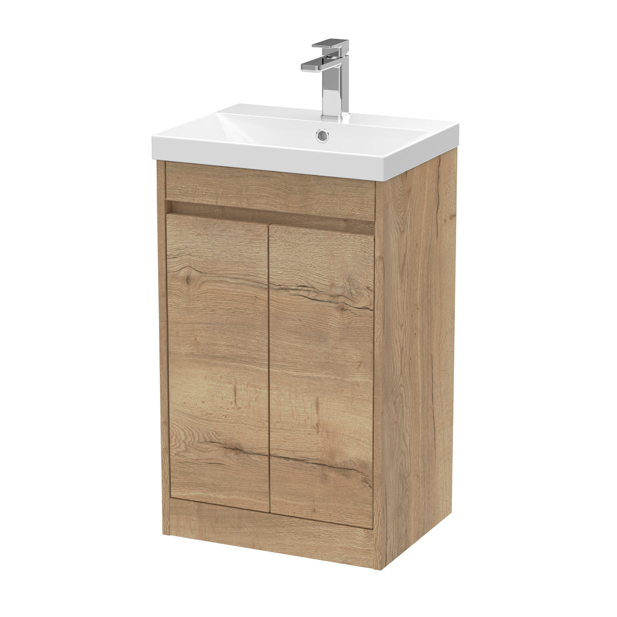 Nuie Havana 500mm 2 Door Floor Standing Vanity Unit With Thin-Edge Basin