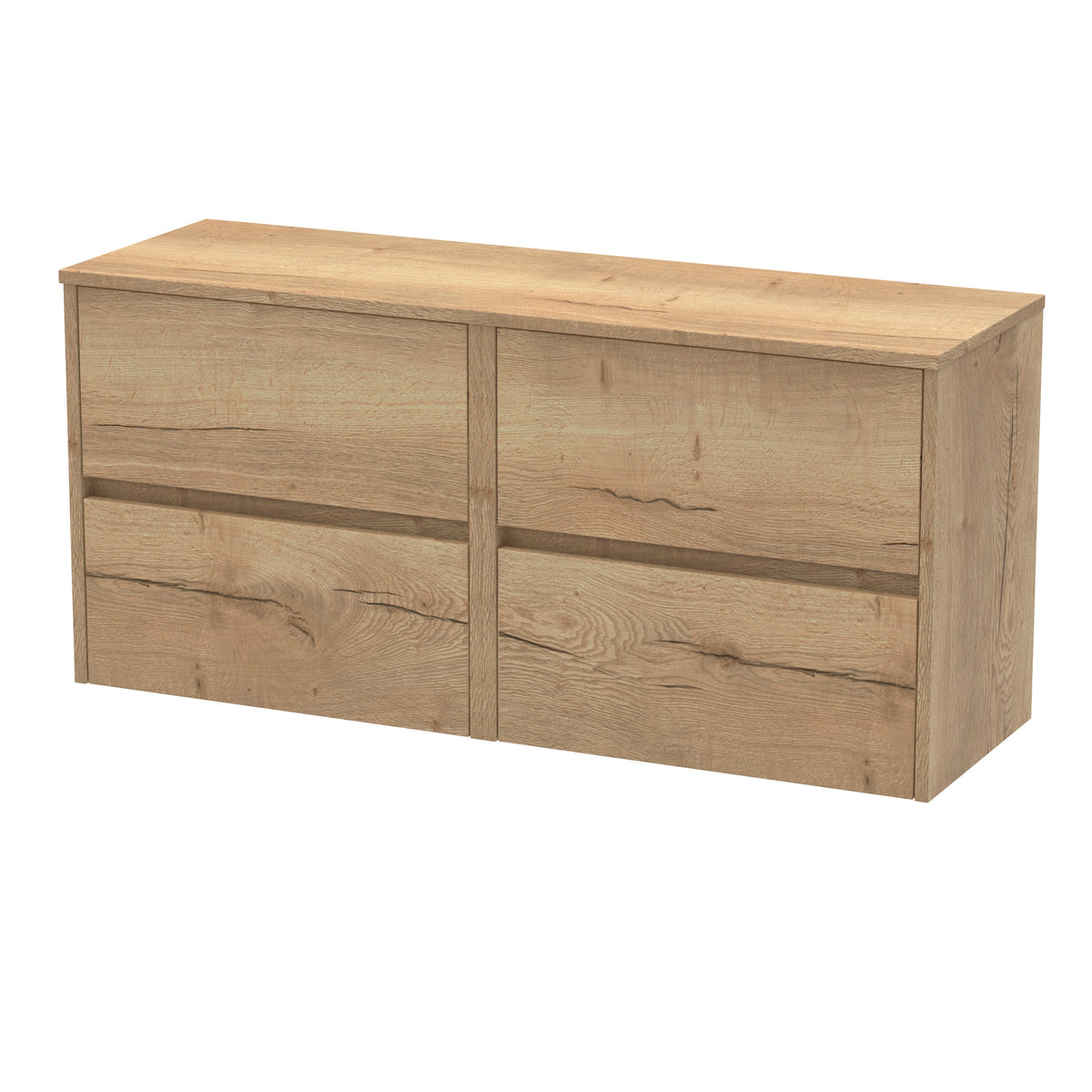 Nuie Havana 1200mm 4 Drawer Wall Hung Vanity Unit With Worktop