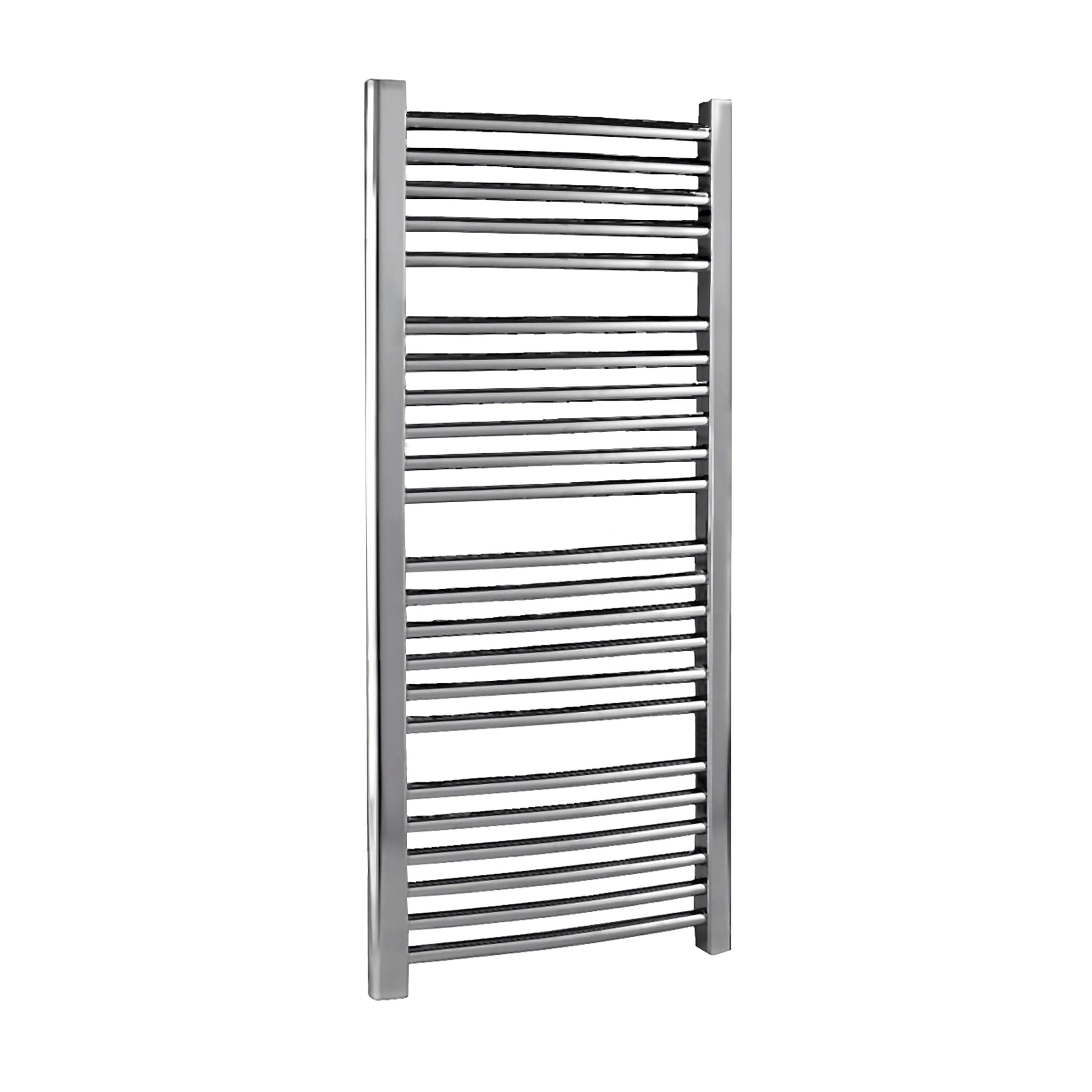 nuie 1100mm x 500mm Chrome Vertical Curved Ladder Rail