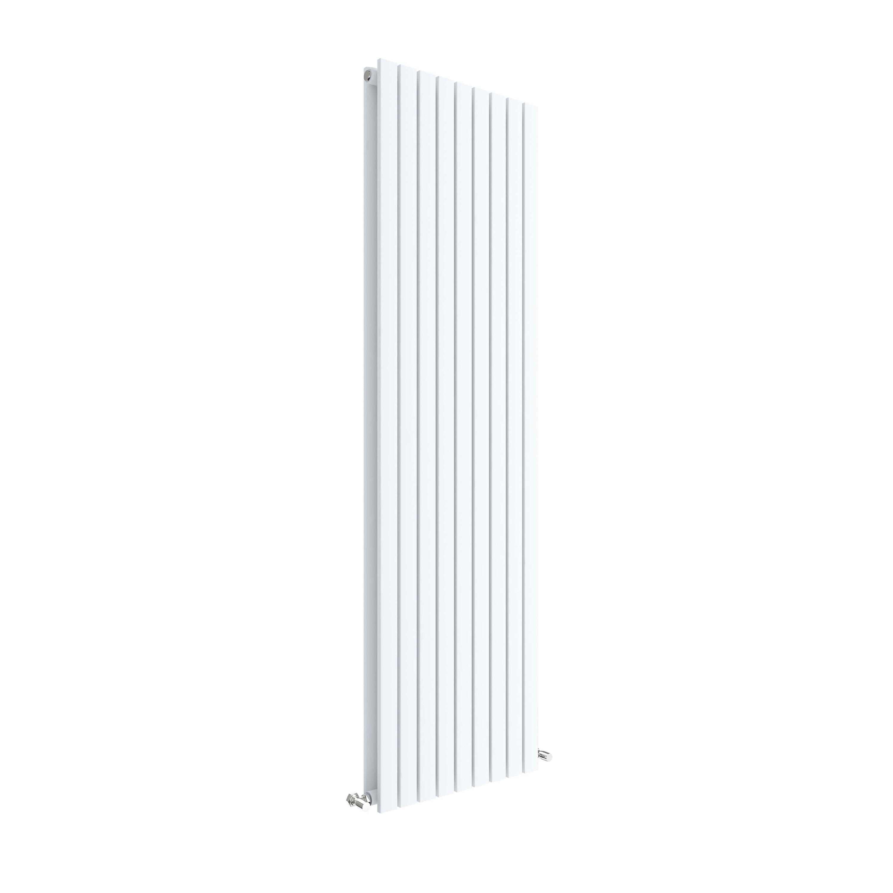 Sloane Satin White 1800mm x 528mm Vertical Double Panel Radiator