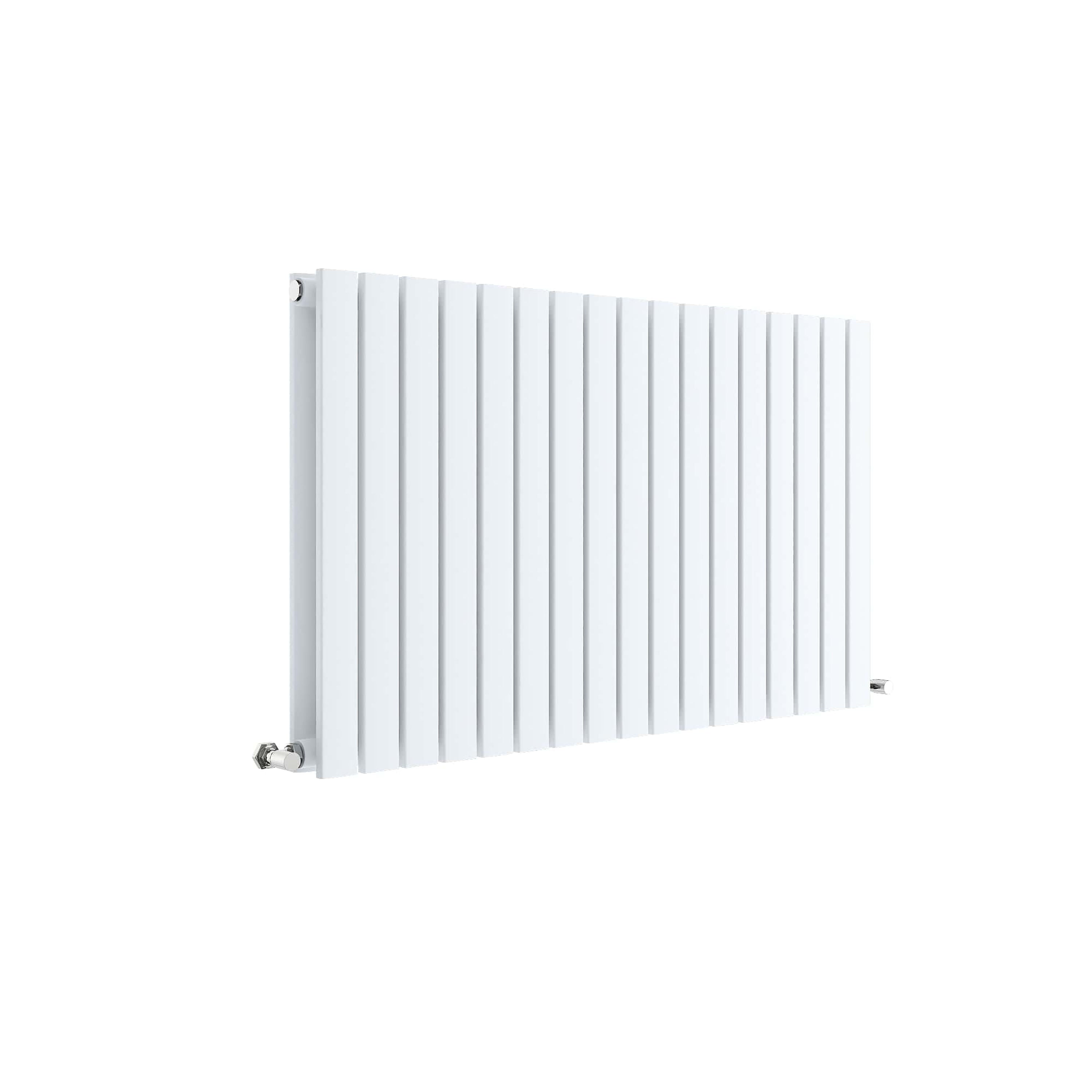Sloane Satin White 600 x 992mm Horizontal Double Panel Radiator