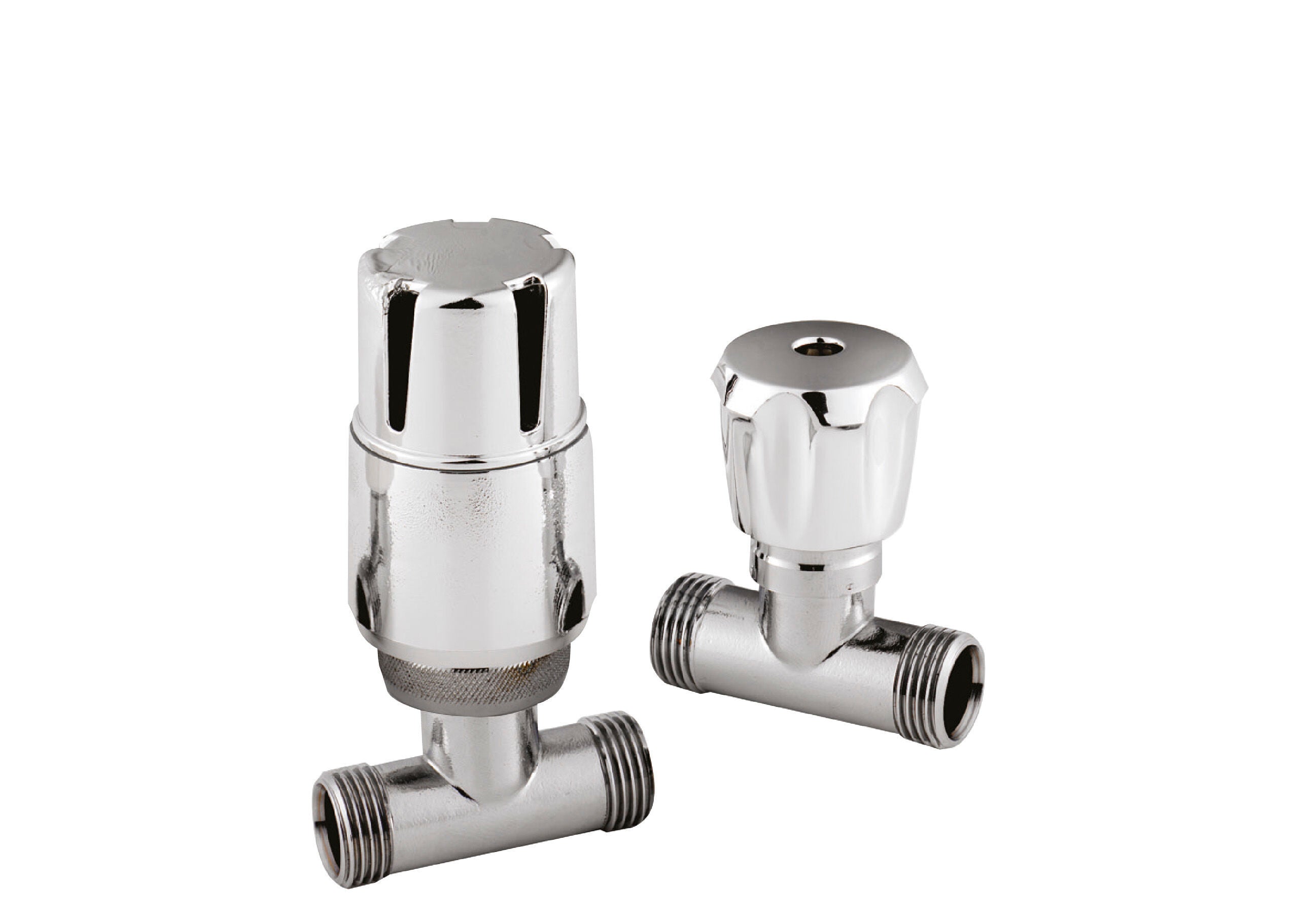 Chrome Straight Radiator Valve Pack (Pairs)
