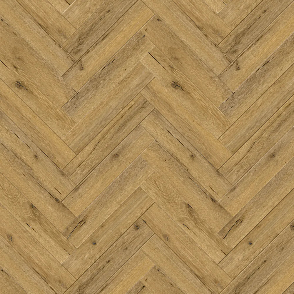 Cove Inverness Herringbone SPC Flooring with Built-In Underlay