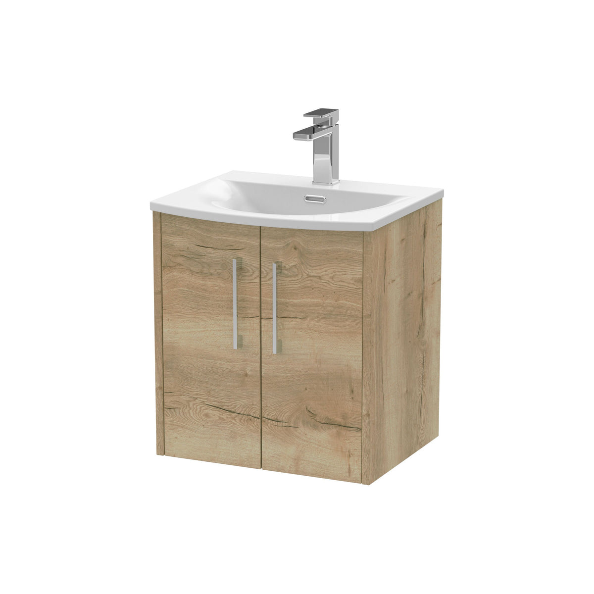 Hudson Reed Juno 500mm 2 Door Wall Hung Vanity Unit With U-Shaped Curved Basin