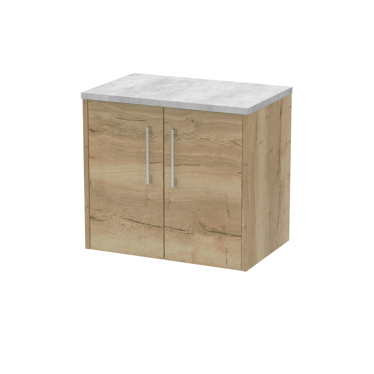 Hudson Reed Juno 600mm 2 Door Wall Hung Vanity Unit With Bellato Grey Worktop