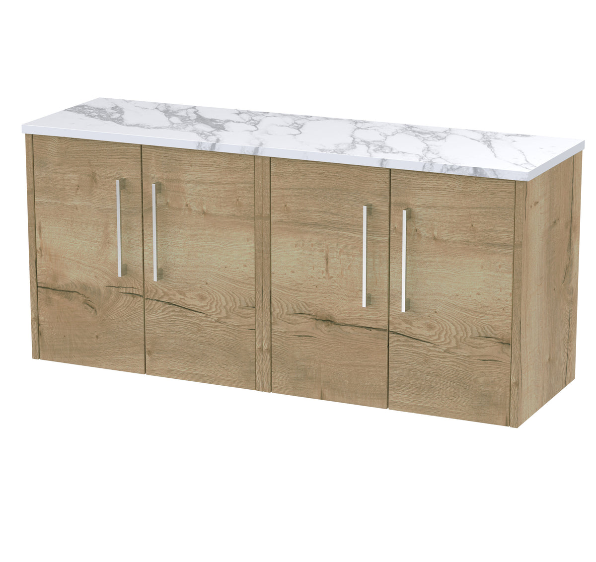 Hudson Reed Juno 1200mm 2 Door Wall Hung Vanity With Carrara Laminate Worktop