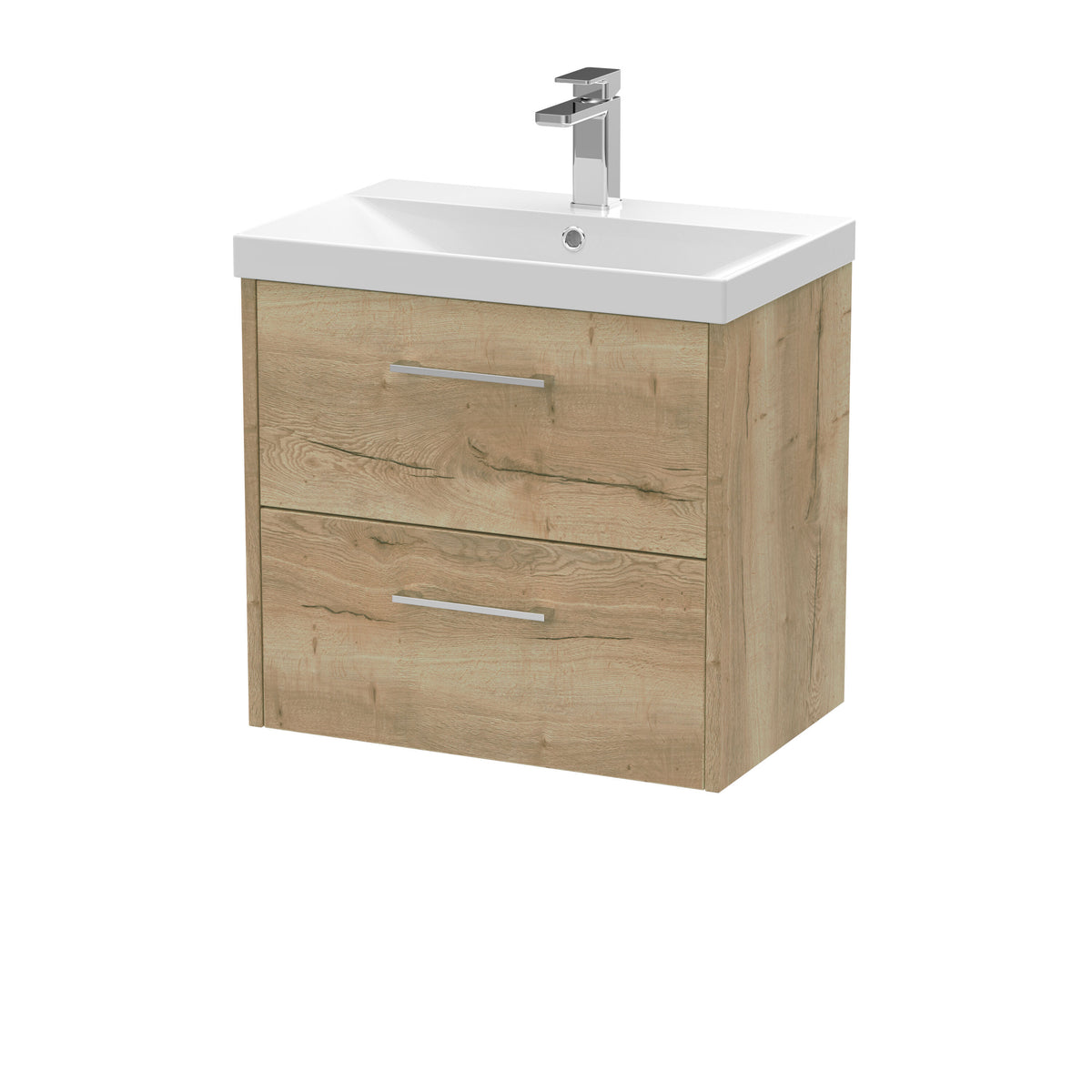 Hudson Reed Juno 600mm 2 Drawer Wall Hung Vanity Unit With Thin Edge Basin