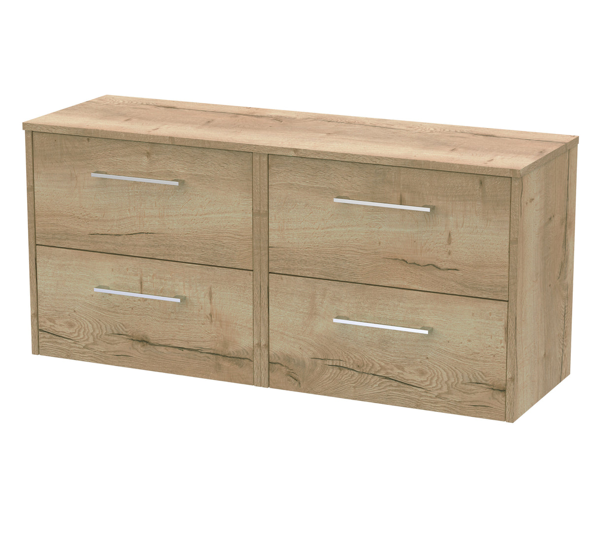 Hudson Reed Juno 1200mm 4 Drawer Wall Hung Vanity Unit With Co-ordinating Worktop