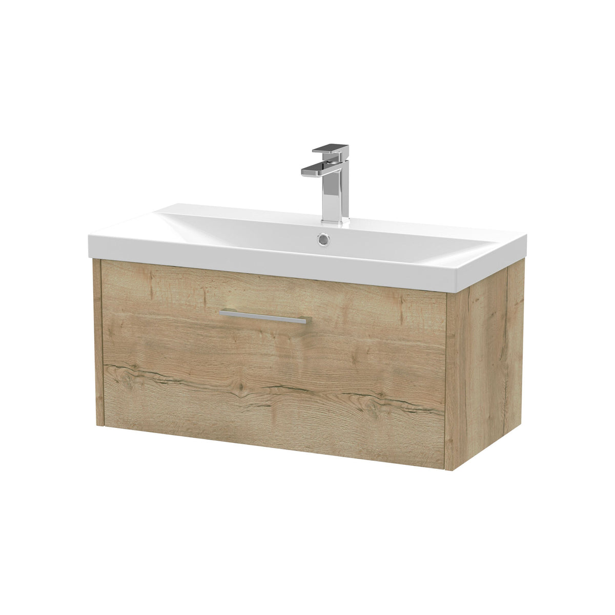 Hudson Reed Juno 800mm 1 Drawer Wall Hung Vanity Unit With Thin Edge Basin