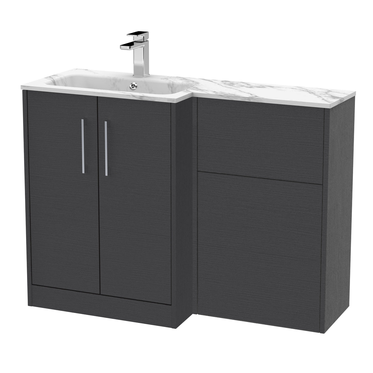 Hudson Reed 1100x390 Combination Unit & Stone Basin Left Hand