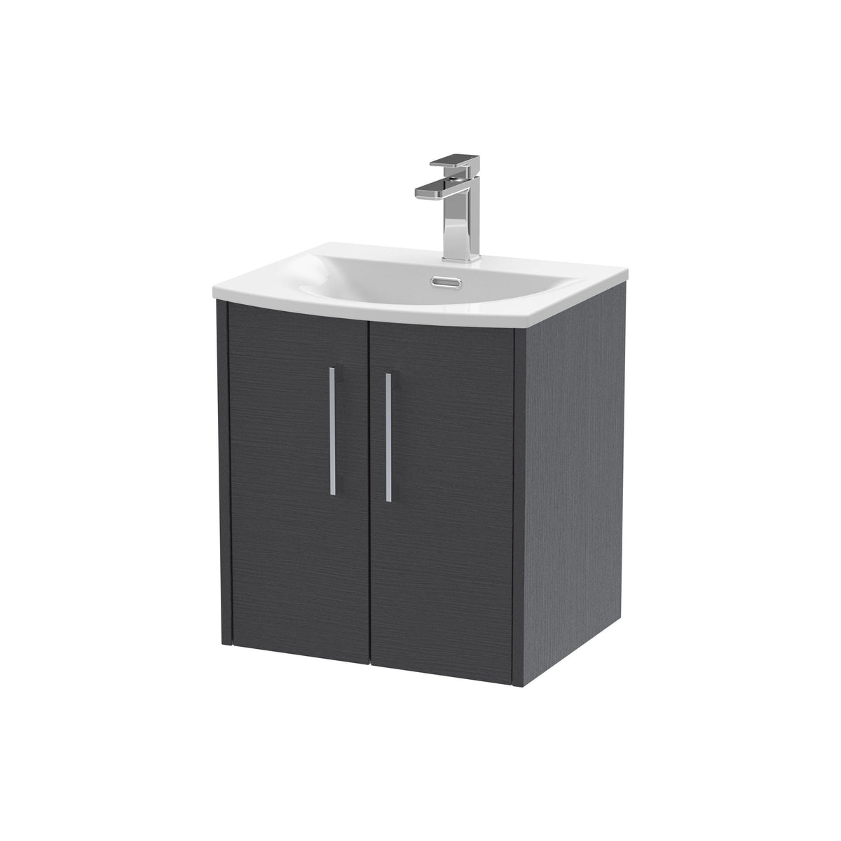 Hudson Reed Juno 500mm 2 Door Wall Hung Vanity Unit With U-Shaped Curved Basin